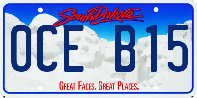 SD license plate 0CEB15