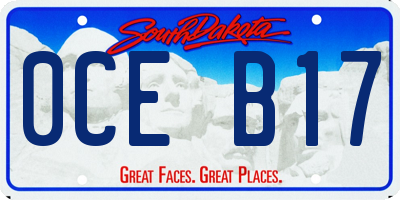 SD license plate 0CEB17