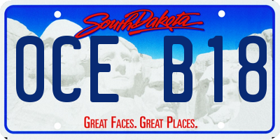 SD license plate 0CEB18
