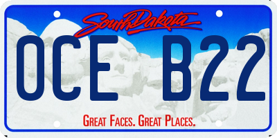 SD license plate 0CEB22