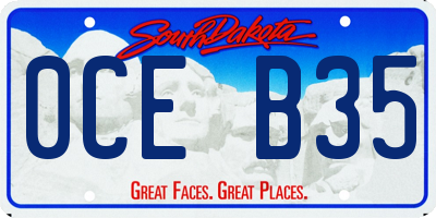 SD license plate 0CEB35
