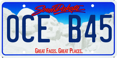 SD license plate 0CEB45