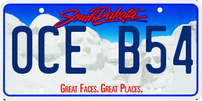 SD license plate 0CEB54