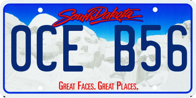 SD license plate 0CEB56