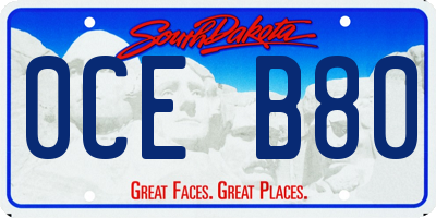 SD license plate 0CEB80