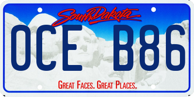 SD license plate 0CEB86