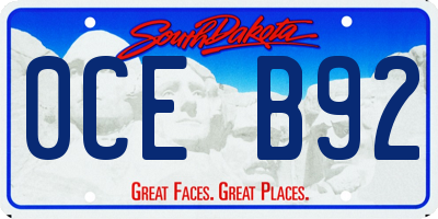 SD license plate 0CEB92