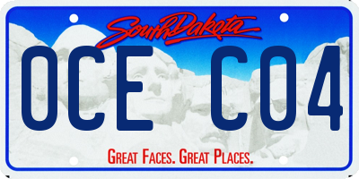 SD license plate 0CEC04