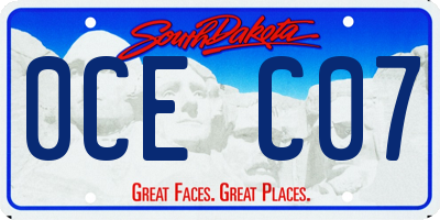 SD license plate 0CEC07