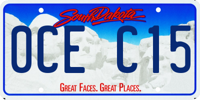 SD license plate 0CEC15