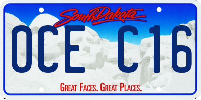 SD license plate 0CEC16