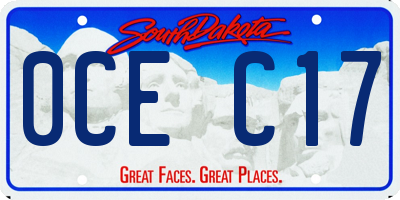 SD license plate 0CEC17