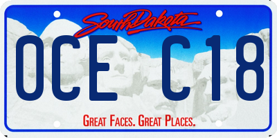 SD license plate 0CEC18
