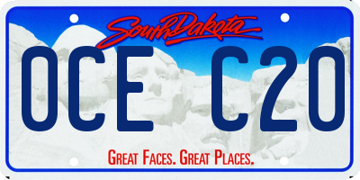 SD license plate 0CEC20