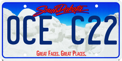 SD license plate 0CEC22
