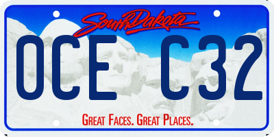 SD license plate 0CEC32