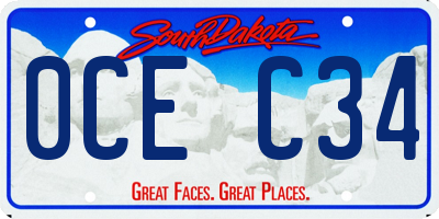 SD license plate 0CEC34