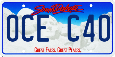SD license plate 0CEC40