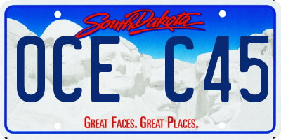 SD license plate 0CEC45