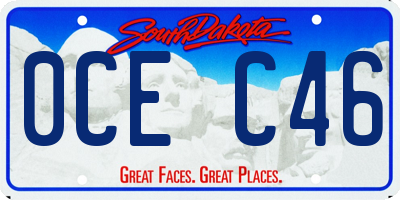 SD license plate 0CEC46