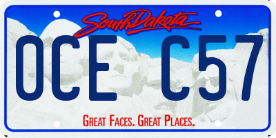 SD license plate 0CEC57