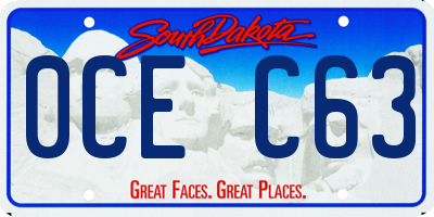 SD license plate 0CEC63