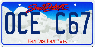 SD license plate 0CEC67