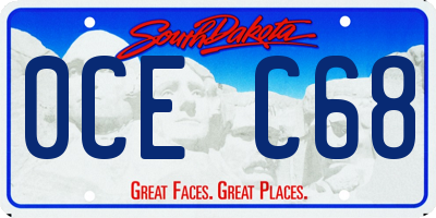 SD license plate 0CEC68