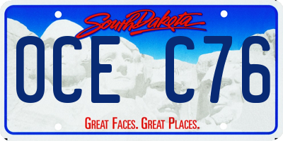 SD license plate 0CEC76