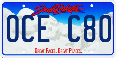 SD license plate 0CEC80