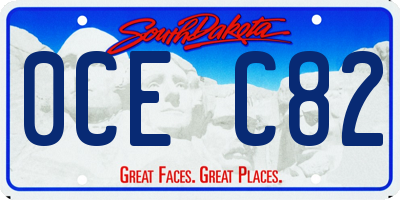 SD license plate 0CEC82