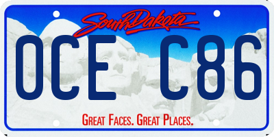 SD license plate 0CEC86
