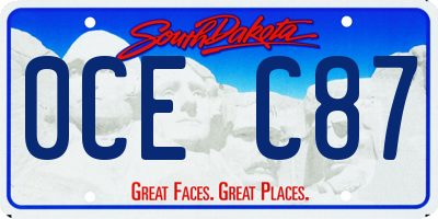 SD license plate 0CEC87