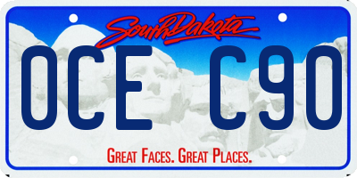 SD license plate 0CEC90