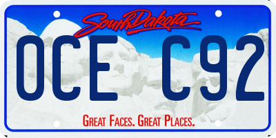 SD license plate 0CEC92