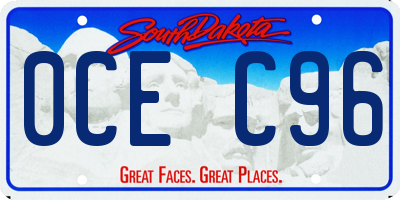 SD license plate 0CEC96
