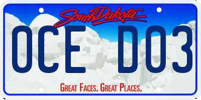 SD license plate 0CED03
