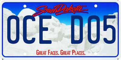 SD license plate 0CED05