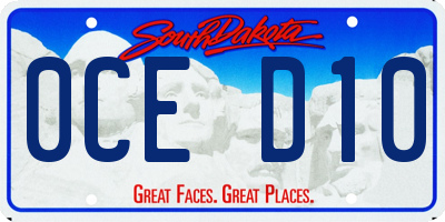 SD license plate 0CED10