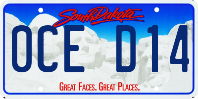 SD license plate 0CED14