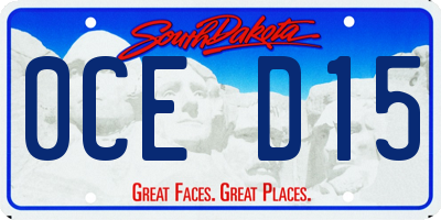 SD license plate 0CED15