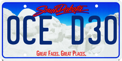 SD license plate 0CED30