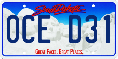 SD license plate 0CED31
