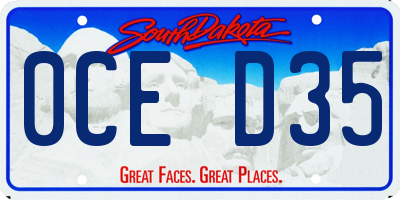 SD license plate 0CED35
