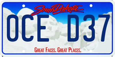 SD license plate 0CED37