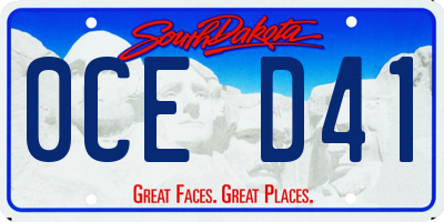 SD license plate 0CED41
