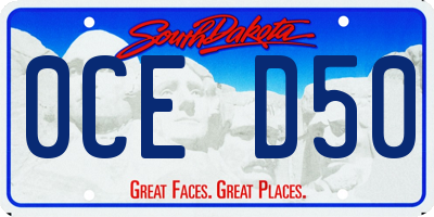 SD license plate 0CED50