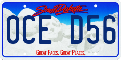 SD license plate 0CED56