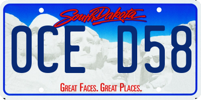 SD license plate 0CED58