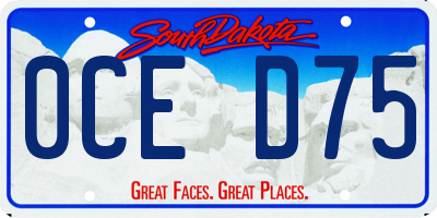 SD license plate 0CED75